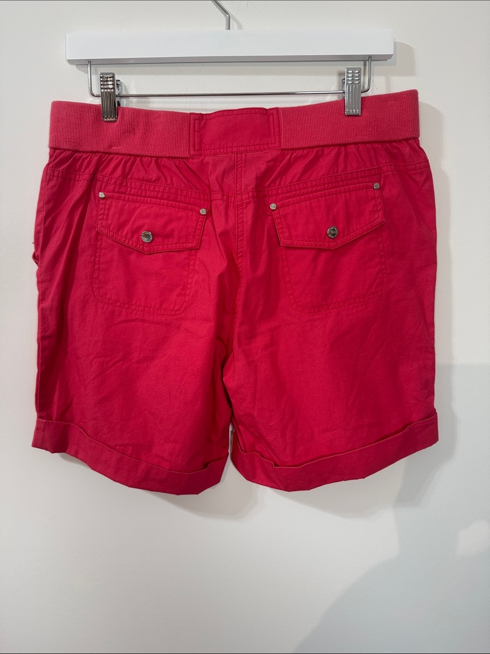 Jones New York Women’s Watermelon Colored Casual Cotton 6-Pocket Shorts - Size 6 - Picture 6 of 9